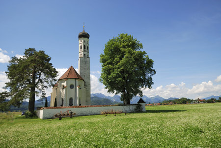 Baroque St. Coloman church near Schwangau (Bavaria)
