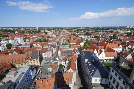 View over the city of Augsburg (Bavaria, Germany)の写真素材