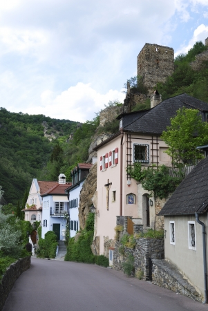Village of Duernstein in the Wachau (Austria)の写真素材