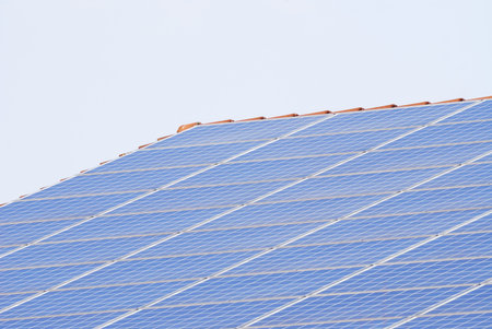 Alternative energy with photovoltaic panels on the roof
