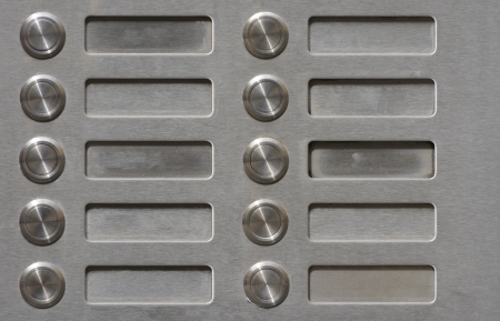 Doorbells of an apartment houseの写真素材