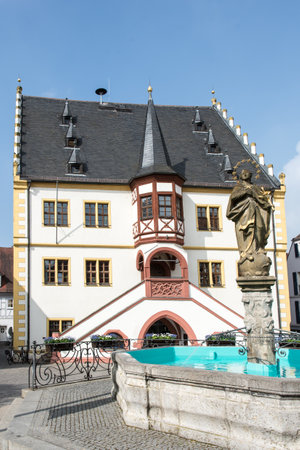 The historic town hall of Volkach (Franconia, Germany)のeditorial素材