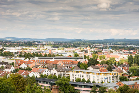 BAMBERG, GERMANY - SEPTEMBER 4: View over Bamberg, Germany on September 4, 2015.  The historic city center of Bamberg is a listed UNESCO world heritage site. Foto taken from Michelsberg.のeditorial素材