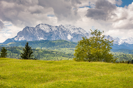 Karwendel mountains in the alps of Bavaria (Germany)の写真素材