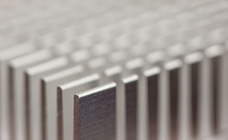 Detail of a heatsink from a computer motherboardの写真素材