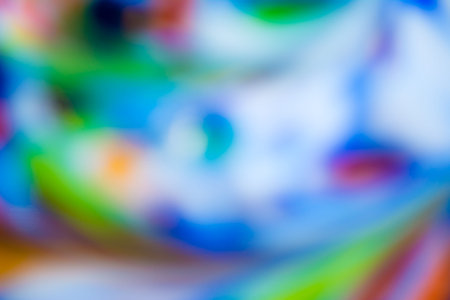 Colorful defocussed abstract macro background of glassの写真素材