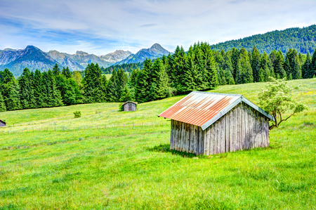 Mountain landscape in the Allgäu (Bavaria, Germany)の写真素材