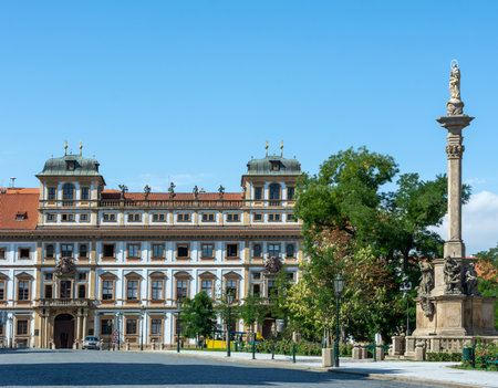 Historic square at the Hradcany in Prague (Czech Republic)のeditorial素材