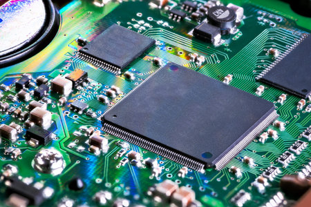 Integrated circuit with a processor chip on computer mainboard
