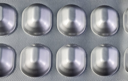 Closeup of a blister pack with pills