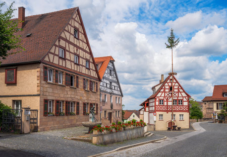 Historic old town of Cadolzburg (Franconia, Germany)のeditorial素材