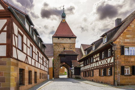 Historic old town of Cadolzburg (Franconia, Germany)のeditorial素材