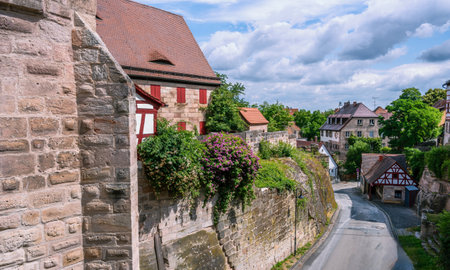 Historic old town of Cadolzburg (Franconia, Germany)のeditorial素材