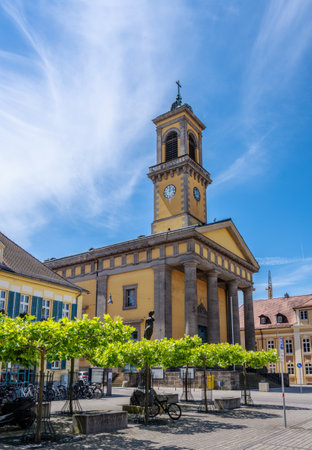 St. Ludwig church in Ansbach (Bavaria, Germany)の写真素材