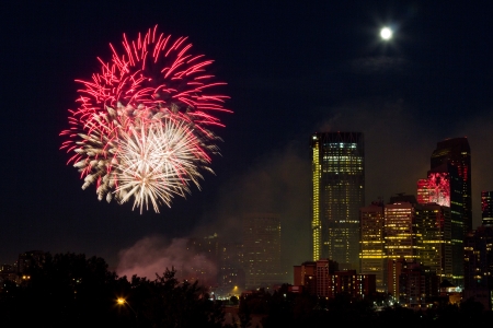 2012 Canada day fireworks, Calgary のeditorial素材
