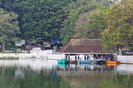 Boat Yard in Famous Kandy Lake, Central province, Sri Lankaのeditorial素材