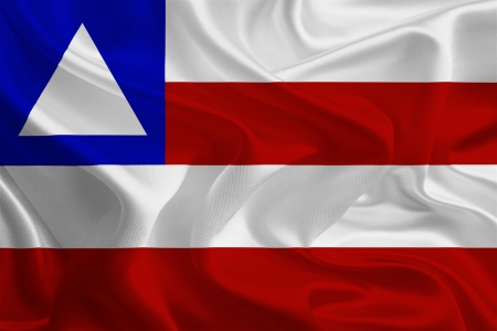 Brazil State Flags  Waving Fabric Flag of Bahiaの写真素材