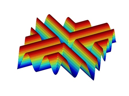 Beautiful colored 3d graph of a mathematical functionのイラスト素材