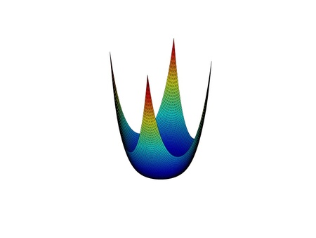 Beautiful colored 3d graph of a mathematical functionのイラスト素材