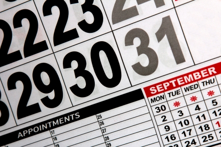 Calendar pageの写真素材