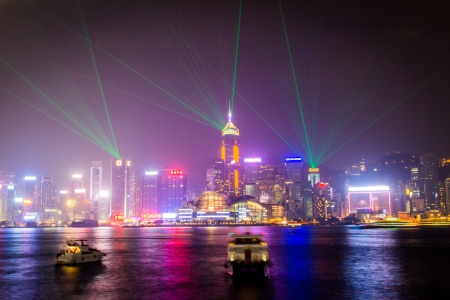 Sound and Light show in Hong Kongのeditorial素材
