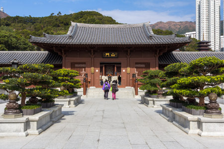 Chi Lin Nunnery in Diamond Hill District of Hong Kong, China  のeditorial素材