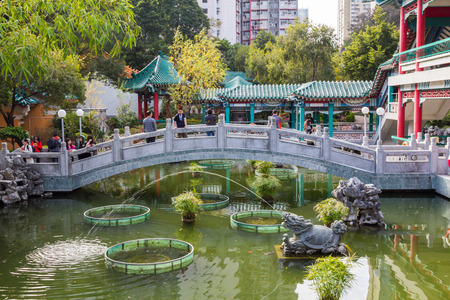 Chinese Garden in Sik Sik Yuen Wong Tai Sin TempIt is one of the largest and commemorates the famous monk of yore, Wong Tai Sin  also known as Huang Chu-ping  e in Hong Kongのeditorial素材