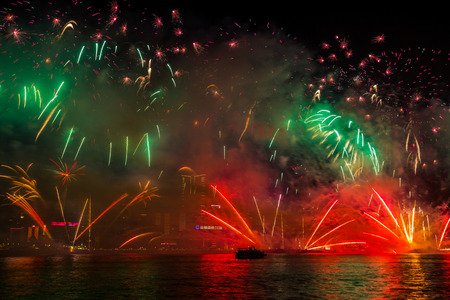 Fireworks Show in HongKongのeditorial素材