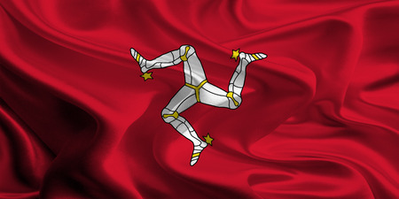 Flag of British Crown Dependency Isle of Manの写真素材