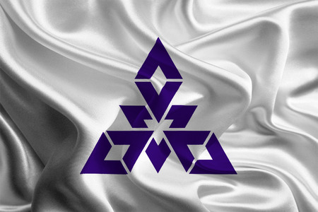 Flag of the Japanese City Fukuoka, Fukuokaの写真素材
