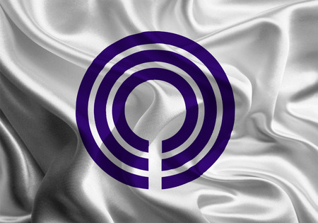 Flag of the Japanese City Kawasaki, Kanagawaの写真素材