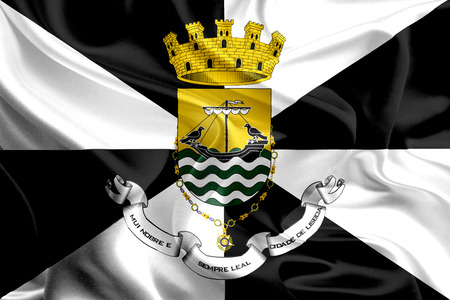 Flag of Lisbon, Portugal の写真素材
