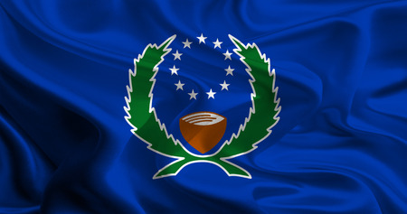 Flag of Pohnpei State, Micronesiaの写真素材