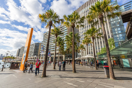 Circular Quay is a harbour in Sydney, New South Wales, Australia on the northern edge of the Sydney central business district on Sydney Cove のeditorial素材