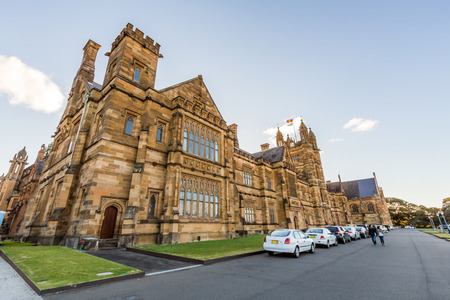 Historic Quadrant Building at Sydney University, Australia  Five Nobel or Crafoord laureates have been affiliated with the university as graduates and faculty のeditorial素材