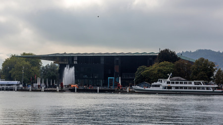  The Culture and Congress Centre in Lucerne (KKL Luzern) is a multi-functional building with a concert hallのeditorial素材