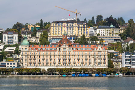 Luxury hotels in Lucerne, Switzerlandのeditorial素材