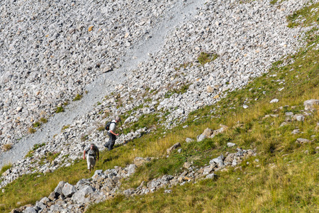 Hikers in Mt. Pilatusのeditorial素材