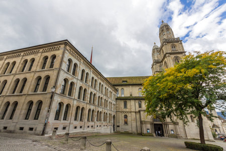 The Grossmunster is a Romanesque-style Protestant church in Zurich, Switzerland. It is one of the three major churches in the city.のeditorial素材