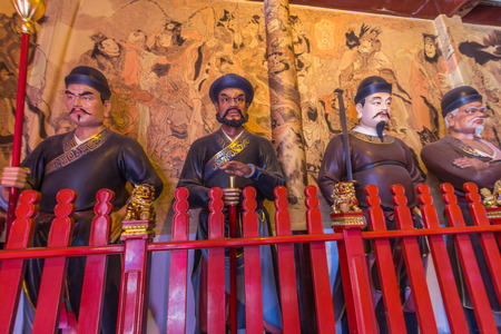 City God Temple of Shanghai (Chenghuang Miao). The temple is dedicated to three city gods. It connects to the Yuyuan Garden, another landmark of the old city.のeditorial素材