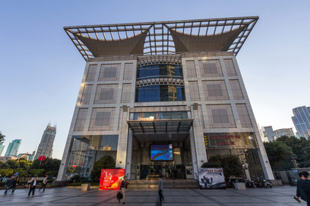 Shanghai Urban Planning Exhibition Center. It is located on People\\のeditorial素材
