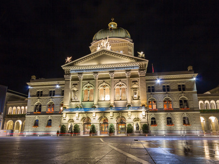 The Federal Palace is the name of the building in Bern in which the Swiss Federal Assembly (federal parliament) and the Federal Council are housed.のeditorial素材