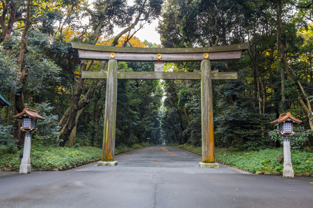Entrance of Meiji Shrine (Meiji Jingu) in Tokyo, Japanのeditorial素材