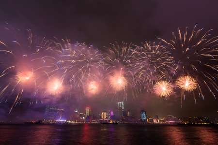 Hong Kong Fireworksの写真素材
