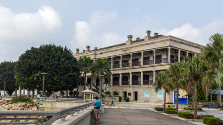 The Murray House. It was originally situated in Central district and dismantled piece by piece and moved to Stanley in year 2000. Now it houses the Maritime Museum.のeditorial素材