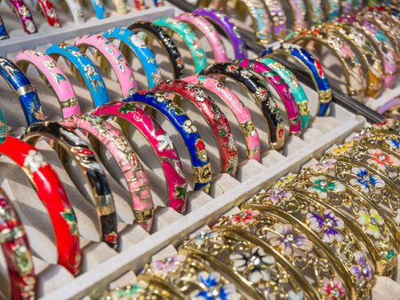 Colorful ladies braceletsの写真素材