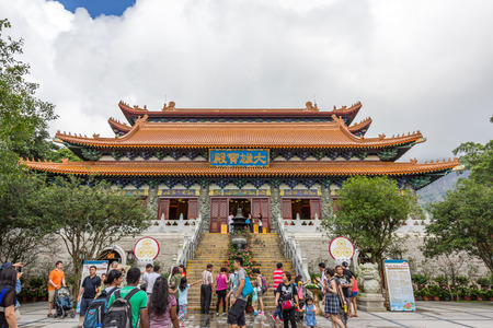 o Lin Monastery is a Buddhist monastery located on Ngong Ping Plateau on Lantau Island Hong Kong.のeditorial素材