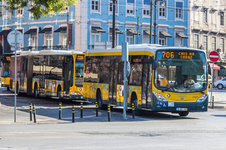 The local bus service in Lisbon also provides commuter buses between the airport and downtown and there are some destinations within the city that are best reached by bus.のeditorial素材