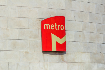 Lisbon Metro Sign.のeditorial素材