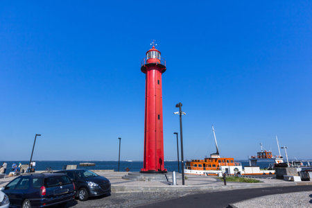 A lighthouse in Lisbon, Portugalのeditorial素材